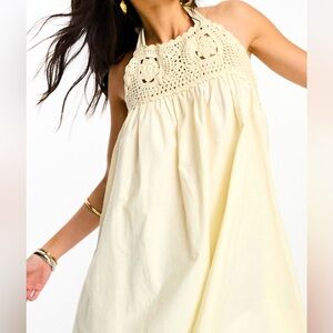 ASOS DESIGN crochet halter mini dress